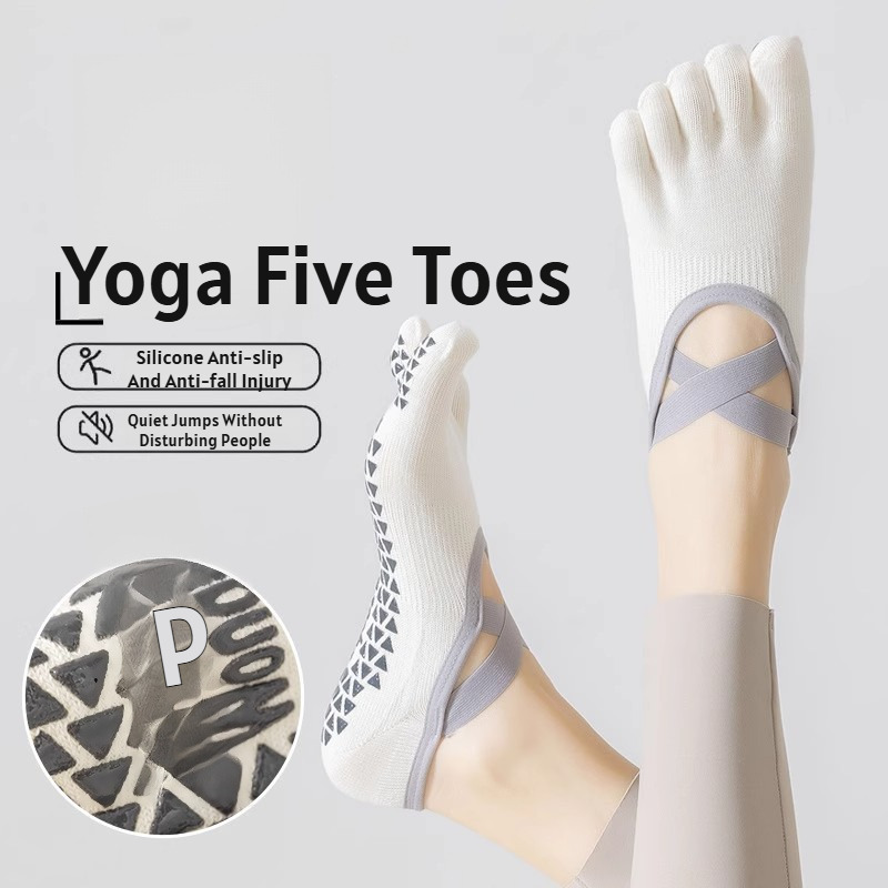 Yoga Pilates Yoga - 여름용 얇은 5손가락 요가 양말, 실내