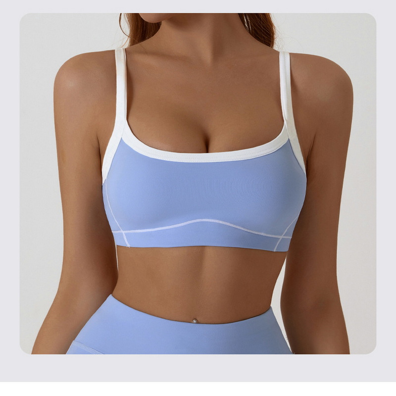 누드 고탄성 요가 슈트 대조 색상 브래지어 홀터 탑 엉 - Pilates Yoga Kit 리뷰 및 가격
