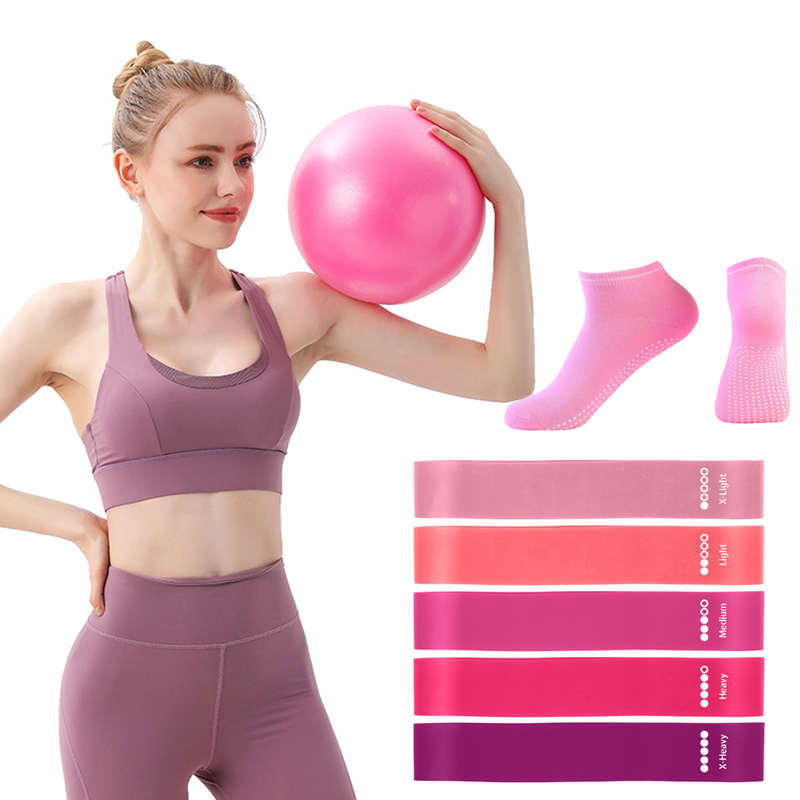 필라테스 볼 저항 밴드 그립 양말 세트, 루프 운동 밴 - Pilates Yoga Ball Workout 리뷰 및 가격