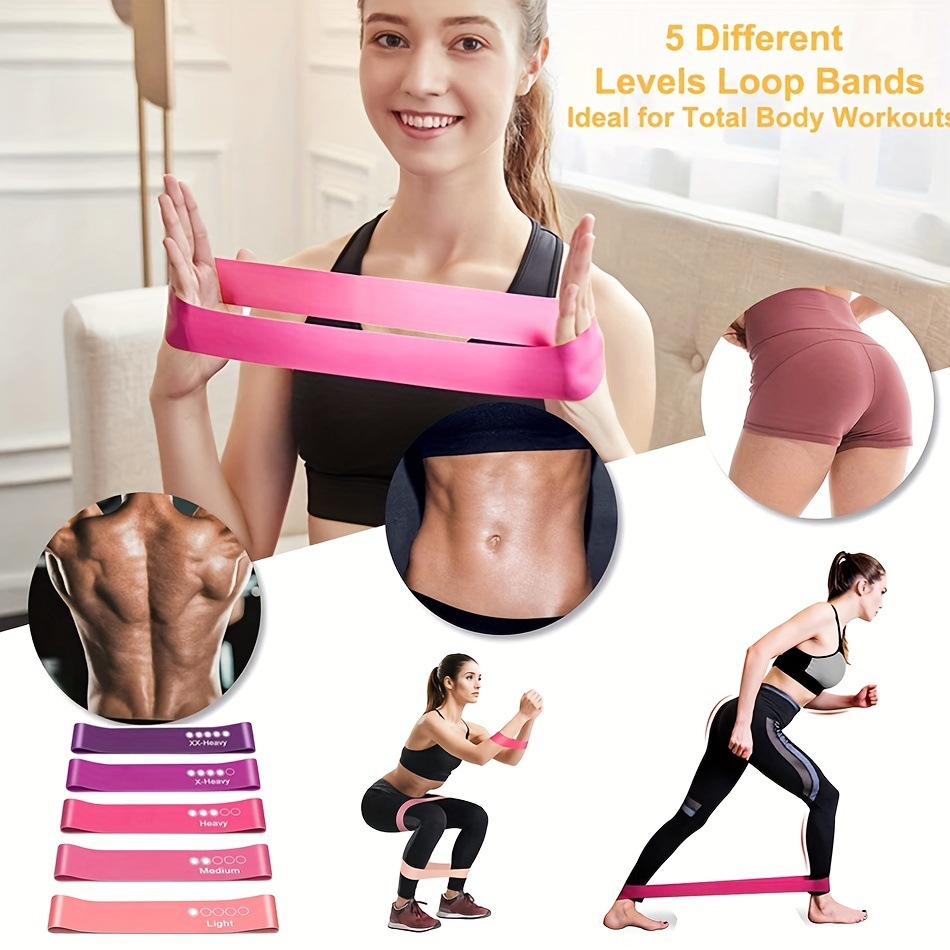 5피스 컬러 저항 밴드 세트 요가, 필라테스, 체육관  - Pilates Yoga Kit 리뷰 및 가격
